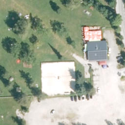 Sand Volleyball Court — aerial view