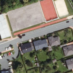 Sand Volleyball Court — aerial view