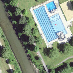 Sand Volleyball Court — aerial view