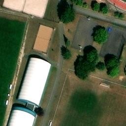 Sand Volleyball Court — aerial view