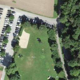 Sand Volleyball Court — aerial view