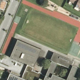 Sand Volleyball Court — aerial view