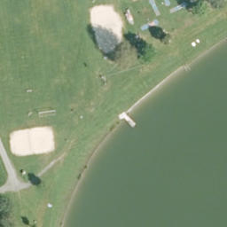 Sand Volleyball Court — aerial view