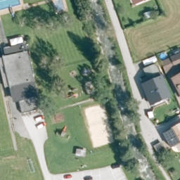 Sand Volleyball Court — aerial view