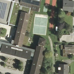 Sand Volleyball Court — aerial view