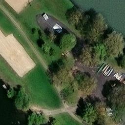 Sand Volleyball Court — aerial view