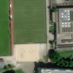 Sand Volleyball Court — aerial view