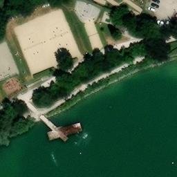 Sand Volleyball Court — aerial view