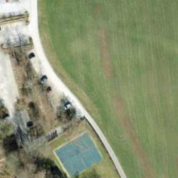 Sand Volleyball Court — aerial view