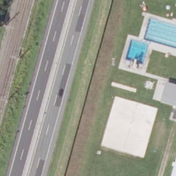 Sand Volleyball Court — aerial view