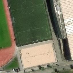 Sand Volleyball Court — aerial view