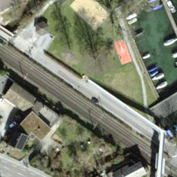 Sand Volleyball Court — aerial view