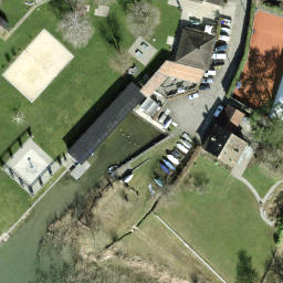 Sand Volleyball Court — aerial view