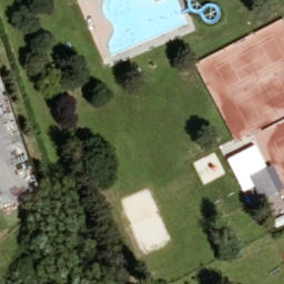 Sand Volleyball Court — aerial view