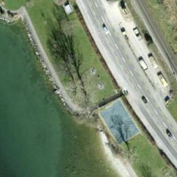 Sand Volleyball Court — aerial view
