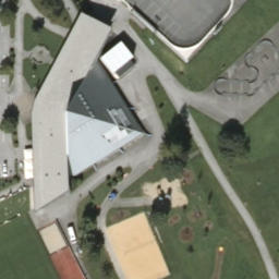 Sand Volleyball Court — aerial view