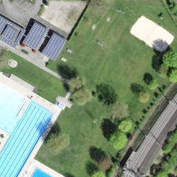 Sand Volleyball Court — aerial view