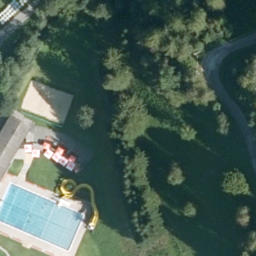 Sand Volleyball Court — aerial view