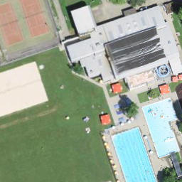 Sand Volleyball Court — aerial view