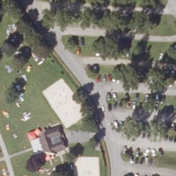 Sand Volleyball Court — aerial view