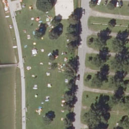 Sand Volleyball Court — aerial view