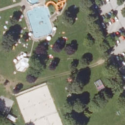 Sand Volleyball Court — aerial view