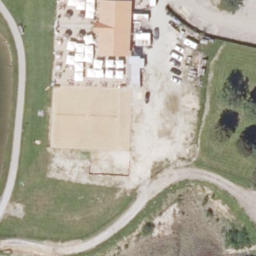 Sand Volleyball Court — aerial view