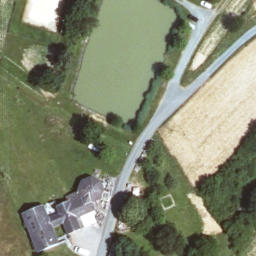 Sand Volleyball Court — aerial view