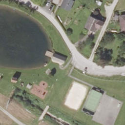 Sand Volleyball Court — aerial view