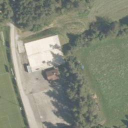 Sand Volleyball Court — aerial view
