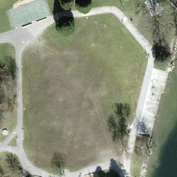 Sand Volleyball Court — aerial view