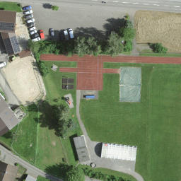Sand Volleyball Court — aerial view