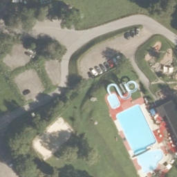 Sand Volleyball Court — aerial view
