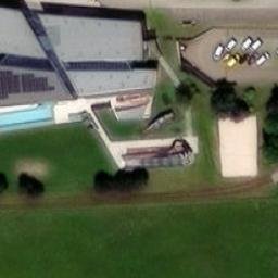 Sand Volleyball Court — aerial view