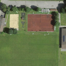 Sand Volleyball Court — aerial view
