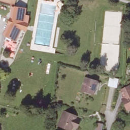 Sand Volleyball Court — aerial view