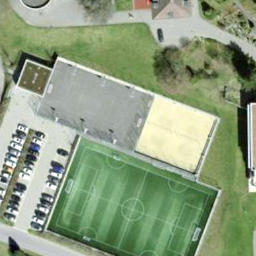 Sand Volleyball Court — aerial view