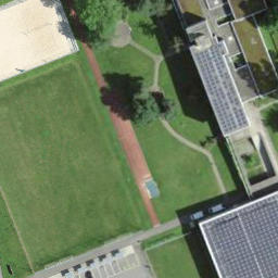 Sand Volleyball Court — aerial view