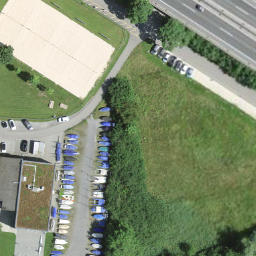 Sand Volleyball Court — aerial view