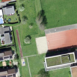 Sand Volleyball Court — aerial view
