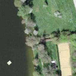 Sand Volleyball Court — aerial view