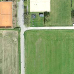 Sand Volleyball Court — aerial view