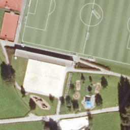 Sand Volleyball Court — aerial view