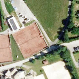 Sand Volleyball Court — aerial view