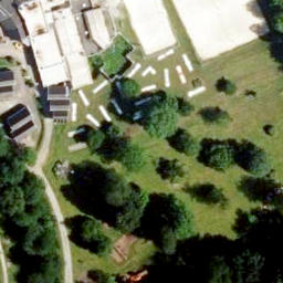 Sand Volleyball Court — aerial view