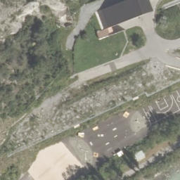 Sand Volleyball Court — aerial view