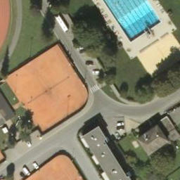 Sand Volleyball Court — aerial view