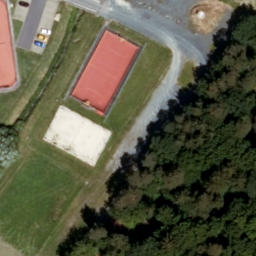 Sand Volleyball Court — aerial view