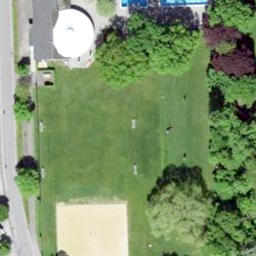 Sand Volleyball Court — aerial view