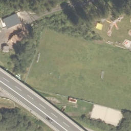 Sand Volleyball Court — aerial view